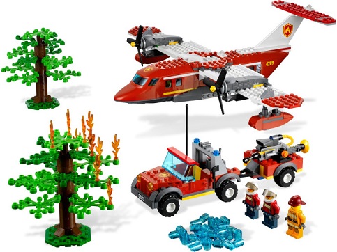 Klocki LEGO City 4209 Samolot strażacki.