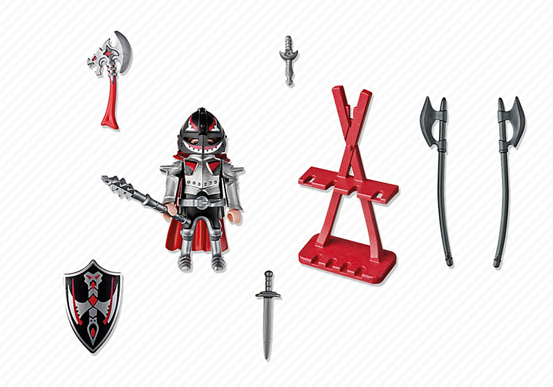 PLAYMOBIL 5409 Rycerz z toporem i stojakiem z bronią