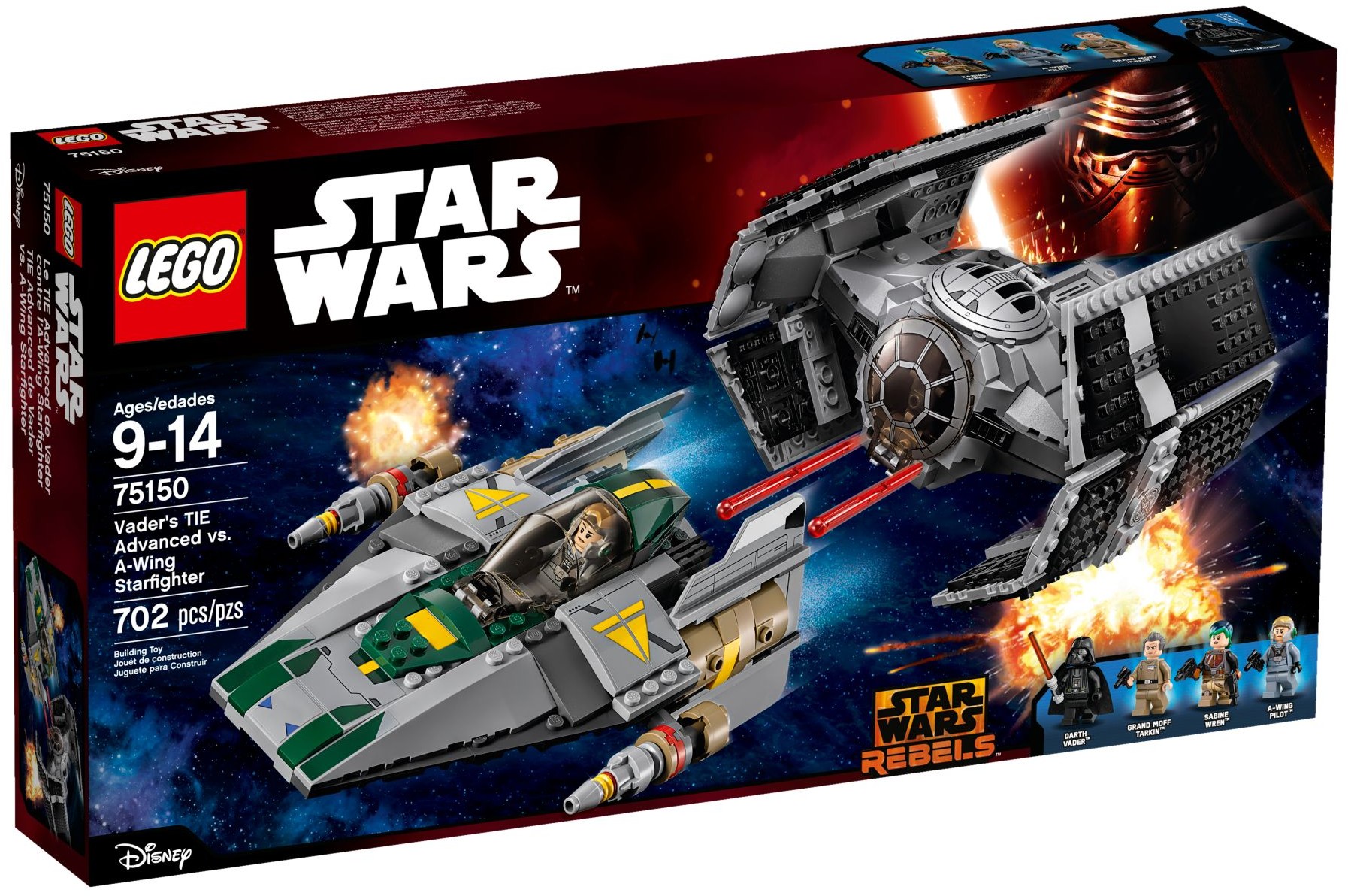 LEGO 75150 Star Wars TIE Advanced kontra myśliwiec
