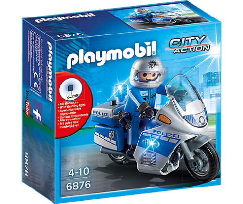 PLAYMOBIL 6876 Motocykl policyjny z kogutem LED