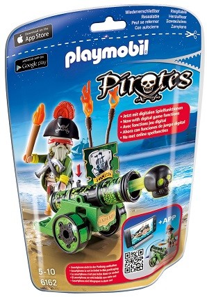 PLAYMOBIL 6162 Zielona armata z aplikacją i kapitanem piratów