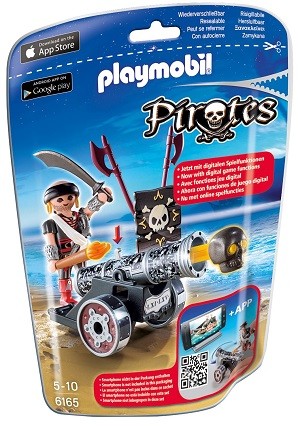 PLAYMOBIL 6165 Czarna armata z aplikacją i piratem