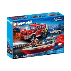 PLAYMOBIL 70054 Samochód strażacki z łodzią strażacką 