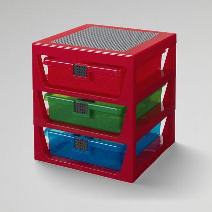 LEGO ® Pojemnik 3 szuflady czerwony