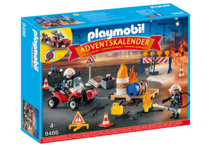 PLAYMOBIL 9486 Kalendarz adwentowy "Akcja straży pożarnej na placu budowy"