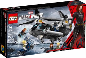 LEGO ® 76162 Super Heroes Czarna Wdowa i pościg helikopterem