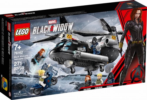 LEGO ® 76162 Super Heroes Czarna Wdowa i pościg helikopterem