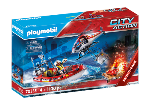PLAYMOBIL 70335 Straż pożarna z łodzią i helikopterem