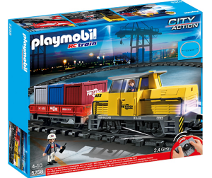 PLAYMOBIL 5258 Nowy zdalnie sterowany pociąg towarowy ze światłem i dźwiękiem