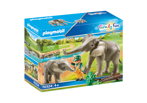 PLAYMOBIL 70324 FAMILY FUN Słonie na wybiegu