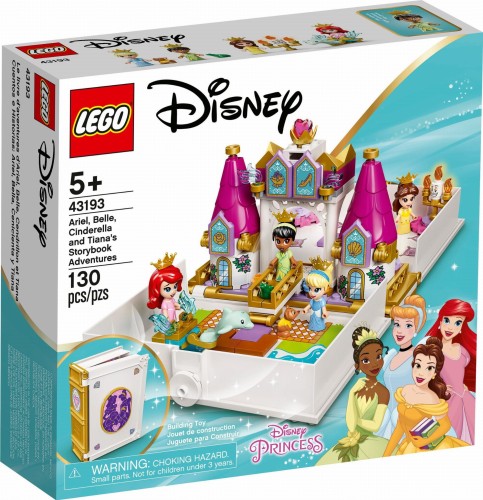LEGO ® 43193 DISNEY Książka z przygodami Arielki, Belli, Kopciuszka i Tiany