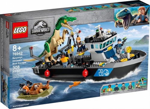 LEGO ® 76942 JURASSIC WORLD Barionyks i ucieczka łodzią