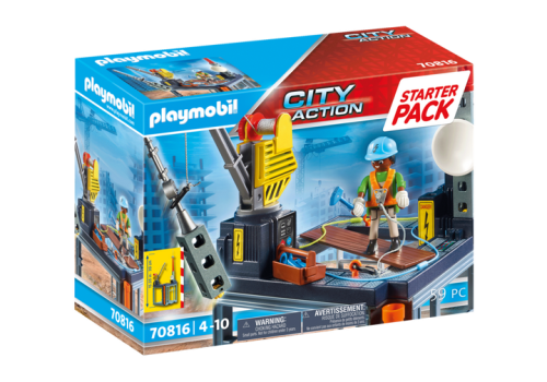 PLAYMOBIL 70816 Starter Pack Plac budowy z wciągarką linową