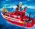 PLAYMOBIL 3128 Łódź strażacka z armatką wodną