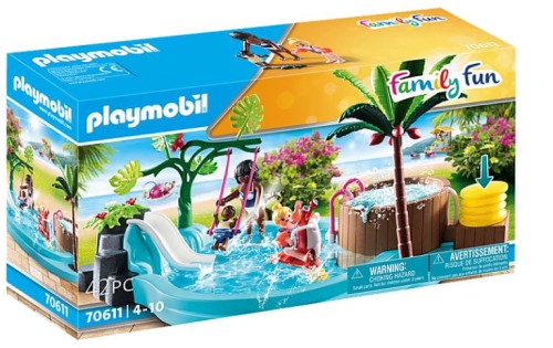 PLAYMOBIL 70611 FAMILY FUN Basen dziecięcy z wirem wodnym