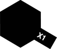 80001 TAMIYA - X-1 Black emalia 10ml