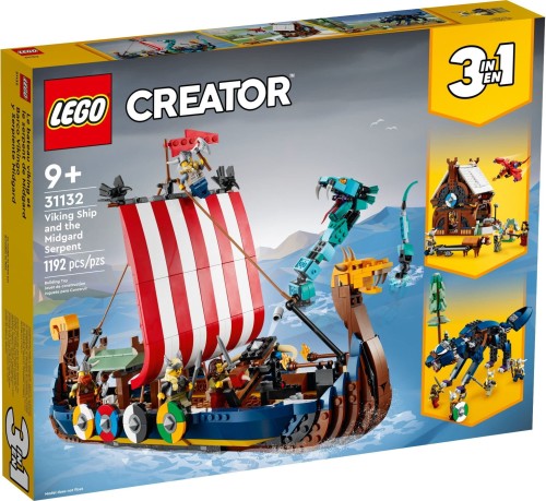 LEGO ® 31132 CREATOR Statek wikingów i wąż z Midgardu