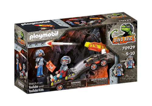 PLAYMOBIL 70929 DINO RISE Dino Mine Wózek z rakietą