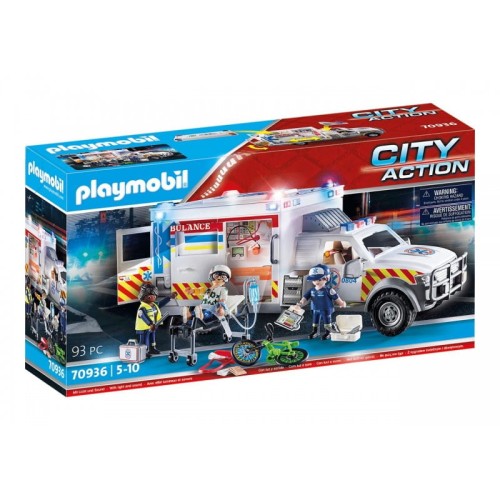 PLAYMOBIL 70936 CITY ACTION Ambulans pogotowia ratunkowego: US Ambulance