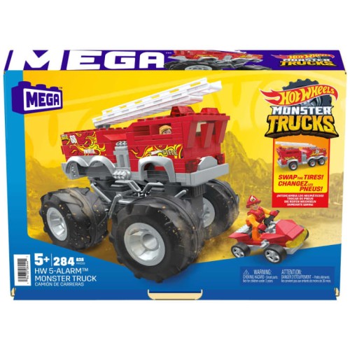 Mega Hot Wheels Monster Trucks 5-Alarm + łazik ATV