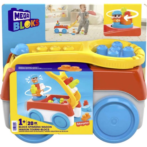 Mega Bloks Wózek z klockami „Buduj i kręć”