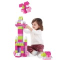 MEGA BLOKS Różowa Torba z klockami 80el.