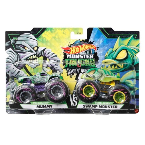 Hot Wheels Monster Trucks 2pak Mummy vs Swamp Monster