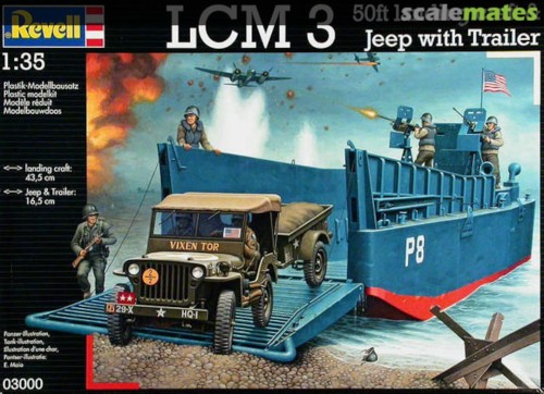 REVELL 03000 D-Day Set LCM3 50ft Landing Craft & Jeep with Trailer