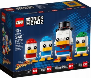 LEGO 40477 BrickHeadz - Sknerus McKwacz, Hyzio, Dyzio i Zyzio