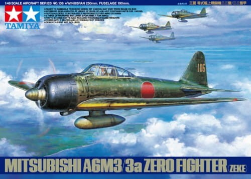 TAMIYA 61108 Mitsubishi A6M3/3a Zero Fighter (ZEKE)