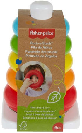 Fisher Price GRF09 kolorowa piramidka 6 elementów EKO