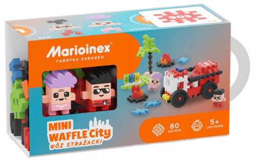 Marioinex KLOCKI WAFFLE MINI - WÓZ STRAŻACKI 80EL (1).png