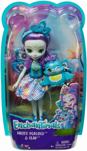 Enchantimals DVH87 FXM74 Patter Peacock + paw Flap figurka