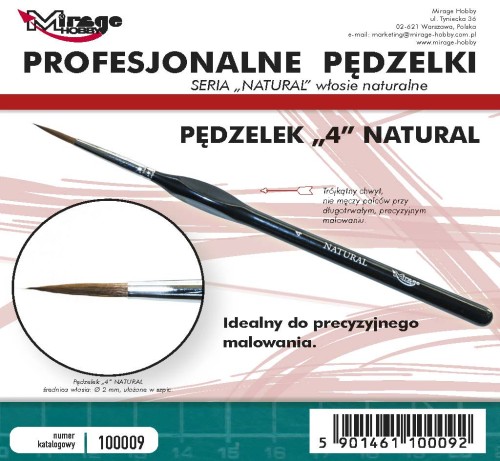 Mirage 100009 Pędzel 4 NATURAL