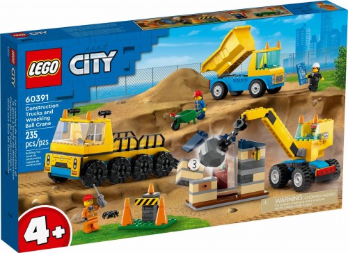 Lego 60391 City Ciężarówki i dźwig z kulą wyburzeniową