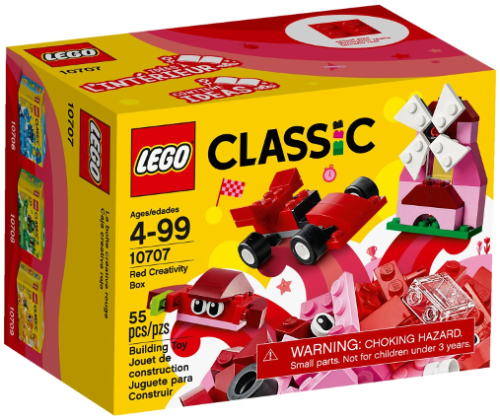 LEGO 10707 Classic Czerwony zestaw kreatywny