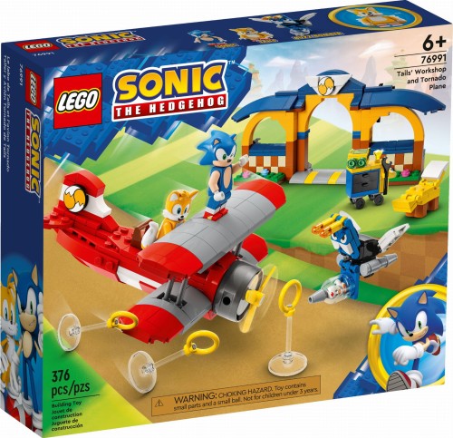 LEGO 76991 SONIC THE HEDGEHOG Tails z warsztatem i samolot Tornado