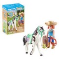 Playmobil 71358 HORSES OF WATERFALL Ellie i Sawdust ćwiczące western riding (1)
