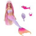 MATTEL HRP96 HRP97 BARBIE Malibu Syrenka zmieniająca kolor Jasna karnacja (3)
