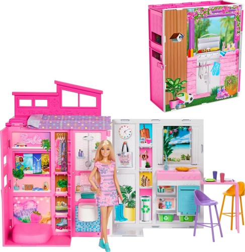 MATTEL HRJ77 BARBIE Przytulny domek Zestaw z lalką