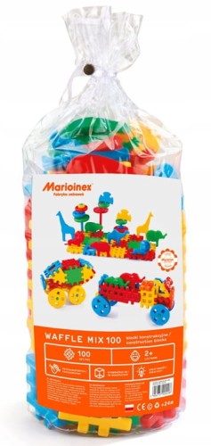 MARIOINEX 900208 Klocki Konstrukcyjne 100 el. mix