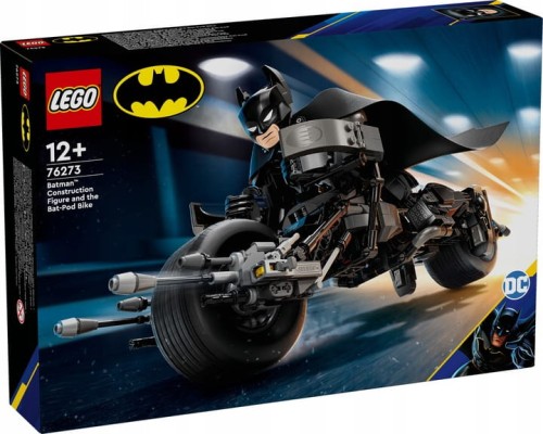LEGO 76273 SUPER HEROES Figurka Batmana do zbudowania i batcykl