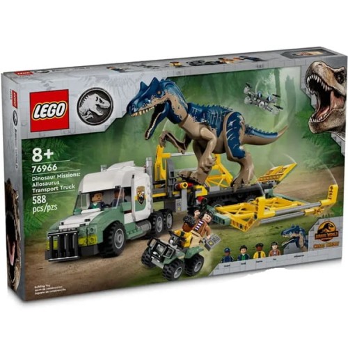 LEGO 76966 JURASSIC WORLD Dinomisje: ciężarówka do transportu allozaura