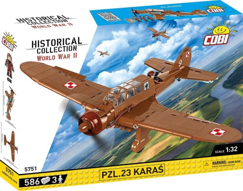 COBI 5751 HISTORICAL COLECTIONS WWII Samolot PZL.23 Karaś
