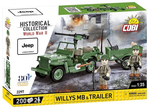 COBI 2297 HISTORICAL COLECTION Willys MB & Trailer