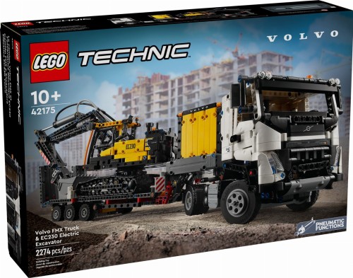 LEGO 42175 TECHNIC Ciężarówka Volvo FMX i koparka EC230 Electric