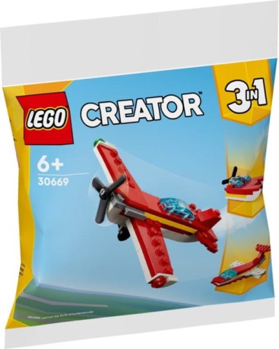 LEGO 30669 CREATOR 3 w 1 Polybag Kultowy czerwony samolot