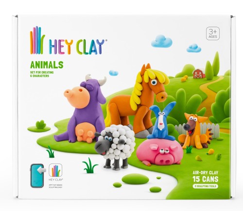 HEY CLAY HCL15012CEE15 Masa plastyczna Zwierzęta 15puszek