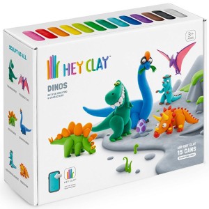HEY CLAY HCL15016 Masa plastyczna DINOZAURY 15 pojemników
