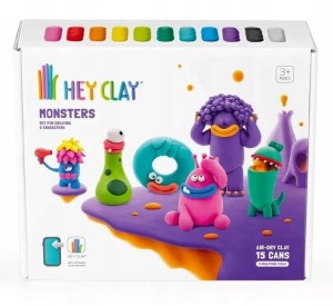 HEY CLAY Masa plastyczna POTWORY 15 pojemników